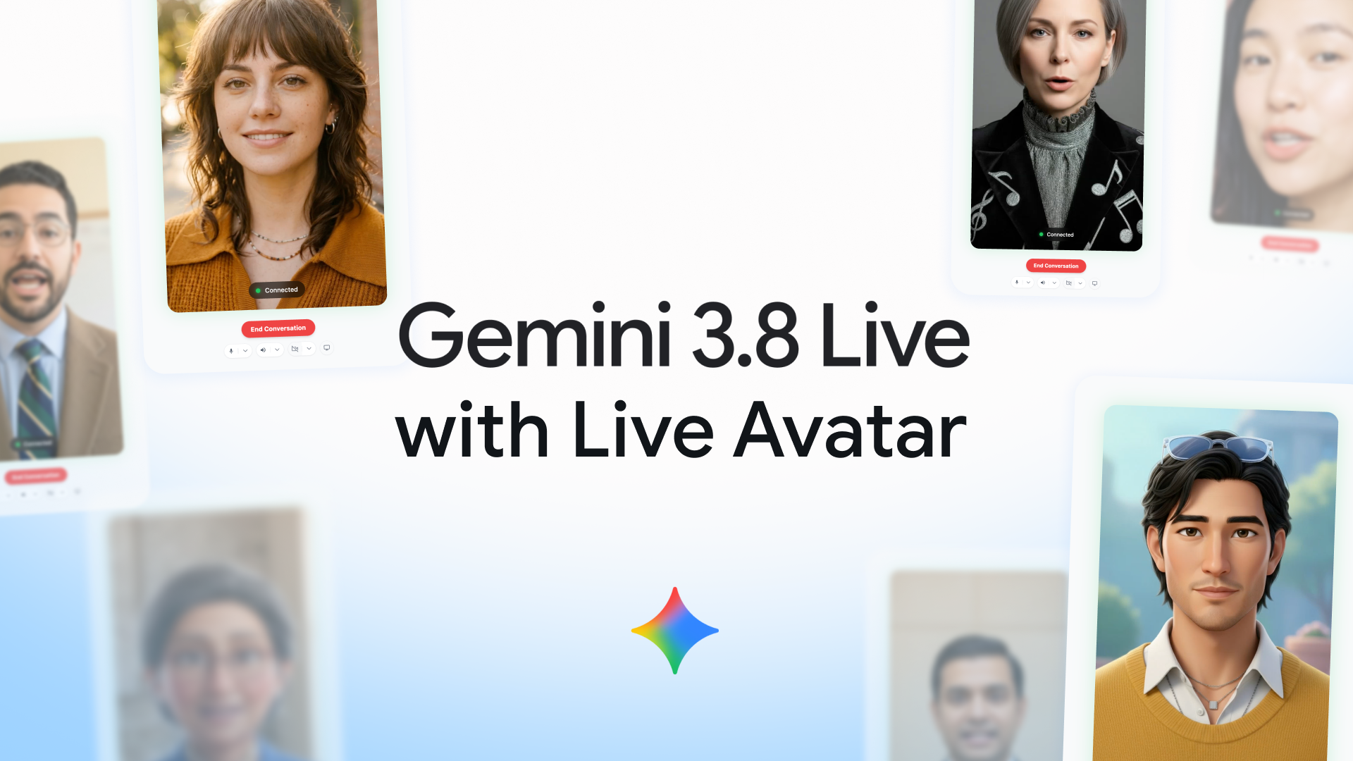 تصویر معرفی قابلیت Live Avatar در مدل Gemini 3.8 Live گوگل